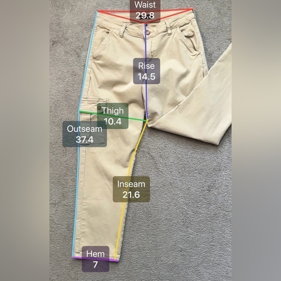 Prosperity Women’s Beige Cargo Pants‎ Size 29 - Picture 7 of 7